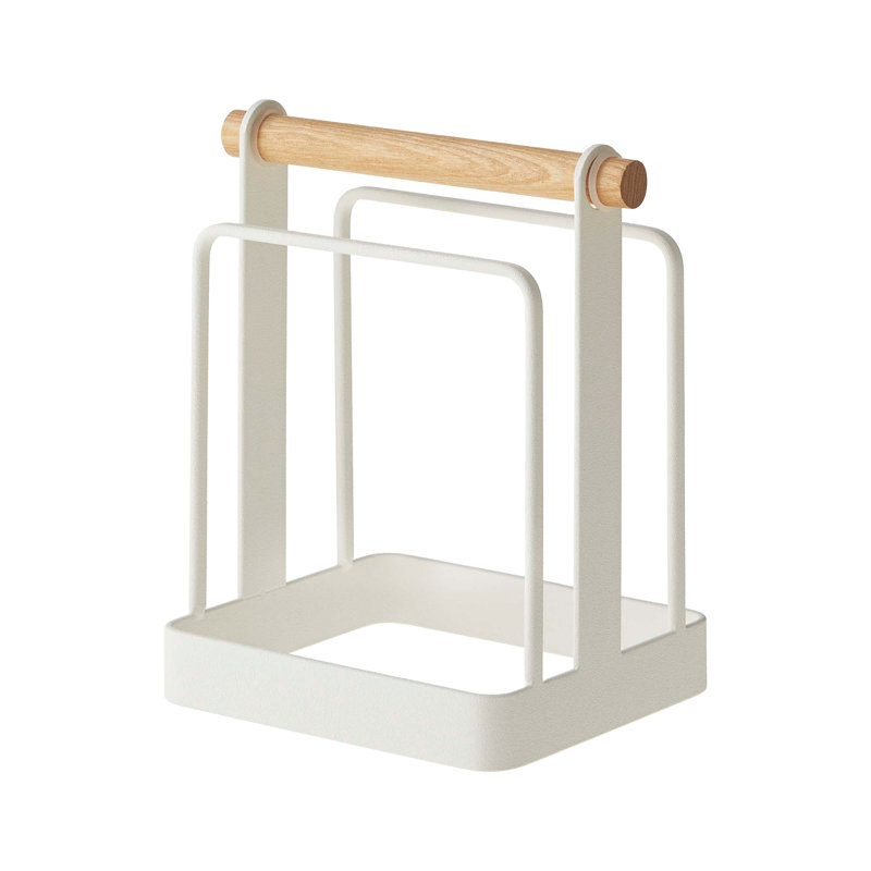 Tosca White Wood Square Cutting Board Stand