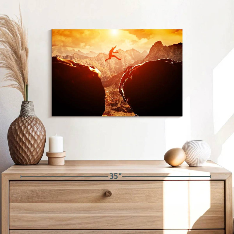 Sireci Extreme Cliff Jumping, 34" H x 51" W