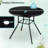 Round Glass Outdoor Dining Table