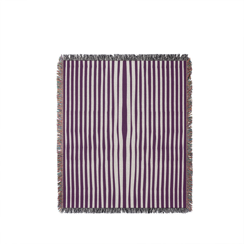 Jeté en coton River, 50 x 60, Mauve