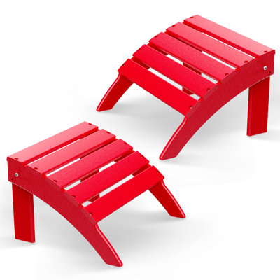 Adirondack Ottoman, HDPE Weather Resistant Adirondack Chair Footrest