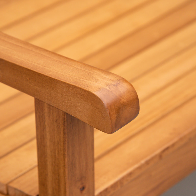 Breonna Solid Wood Poplar Outdoor Bench