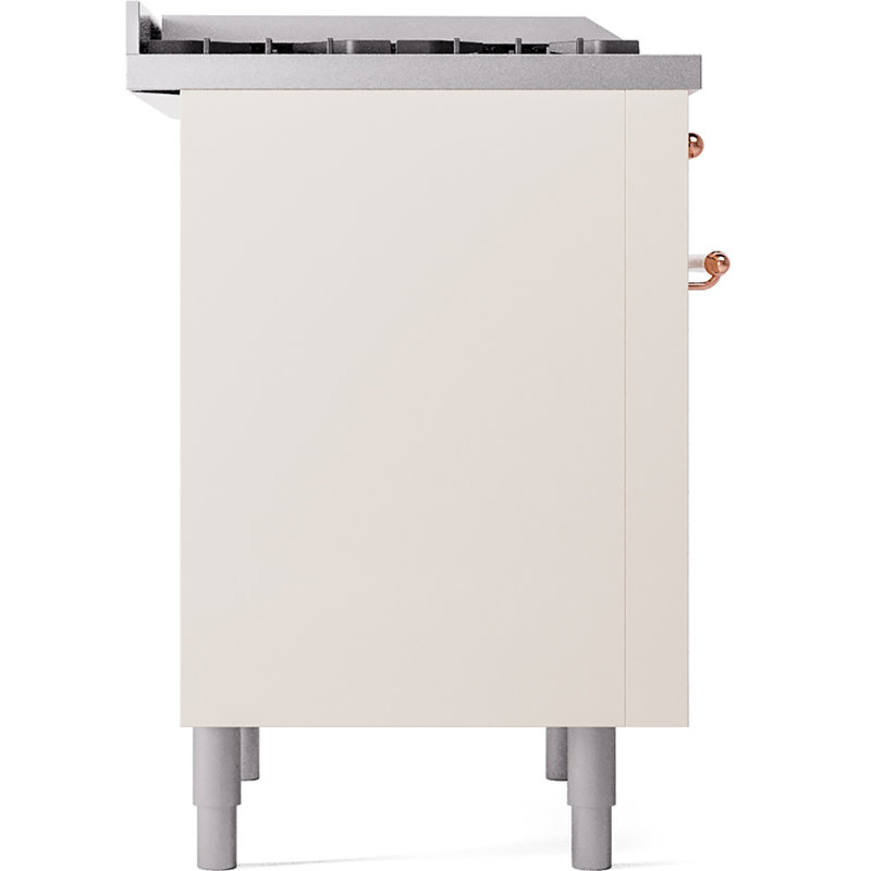 ILVE Nostalgie II 36 Dual Fuel Range, knobs, Antique White/Brass, Natural Gas