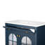 Lavabo de salle de bain 35,6 po Mid-Century avec verre à motif et bande lumineuse à capteur de mouvement, lavabo de salle de bain autoportant Farmhouse avec rangement, meuble-lavabo haut de gamme pour salle de bain, bleu