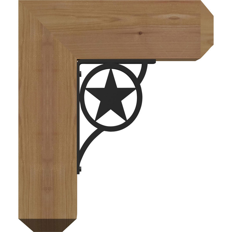 Support triple Ironcrest de 4 po Austin, H 12 po x P 9 1/2 po, Cèdre rouge de l'Ouest l 4 po x T 2 po (sciage br