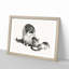 Cat & Kitten Drinking by Gottfried Mind - Picture Frame Graphic Art Print-55621366-55621363