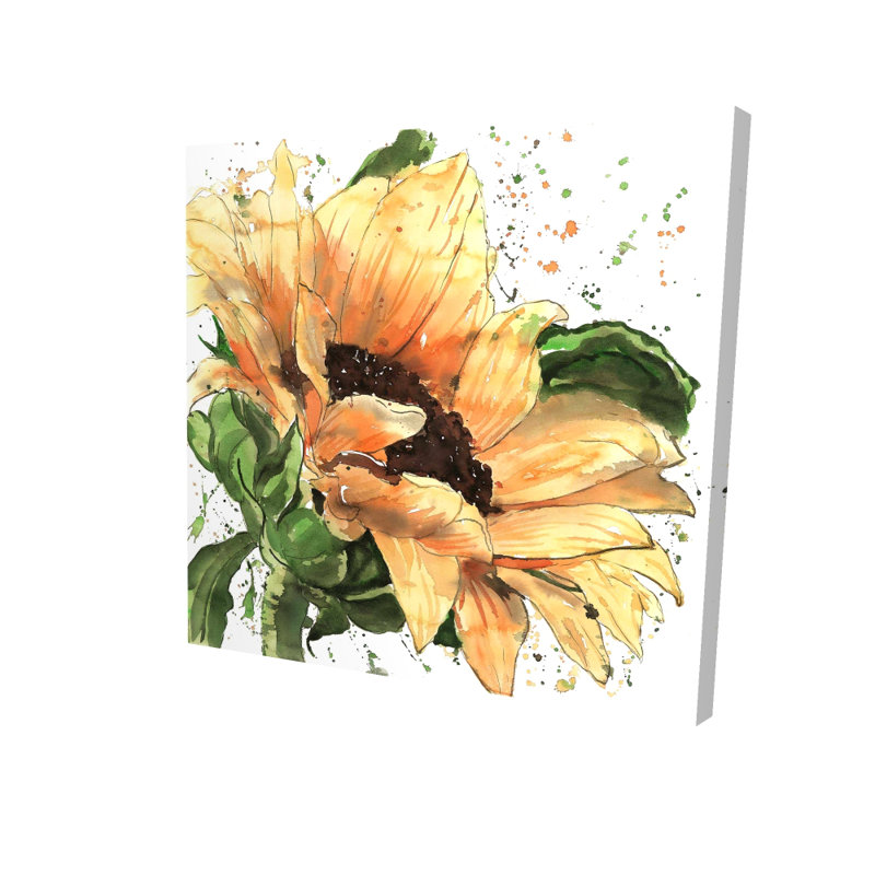 Tournesol en fleurs - Toile florale botanique pour la décoration intérieure