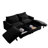 Two-Seater Sofa With 2 Storage Footrest for Living Room-1982356139