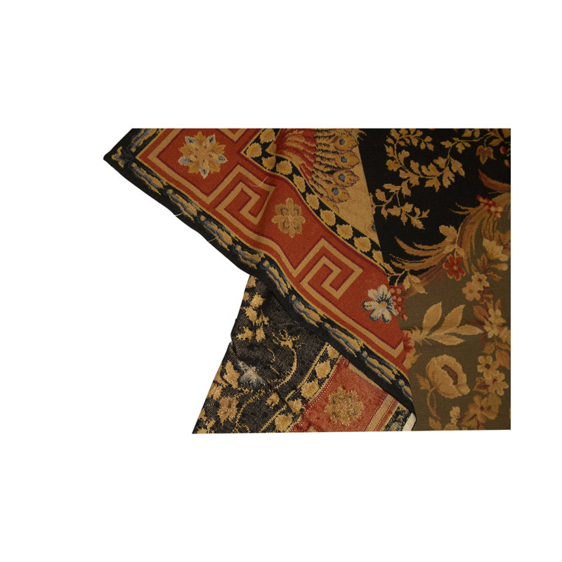 Tapis brun et noir de haute qualité noué à la main