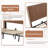 King Size Hydraulic Lift Storage Bed - Rustic Brown Wood Platform Bed Frame with 1000lb Capacity, No Box Spring Needed, American Artsy Design-1103749270