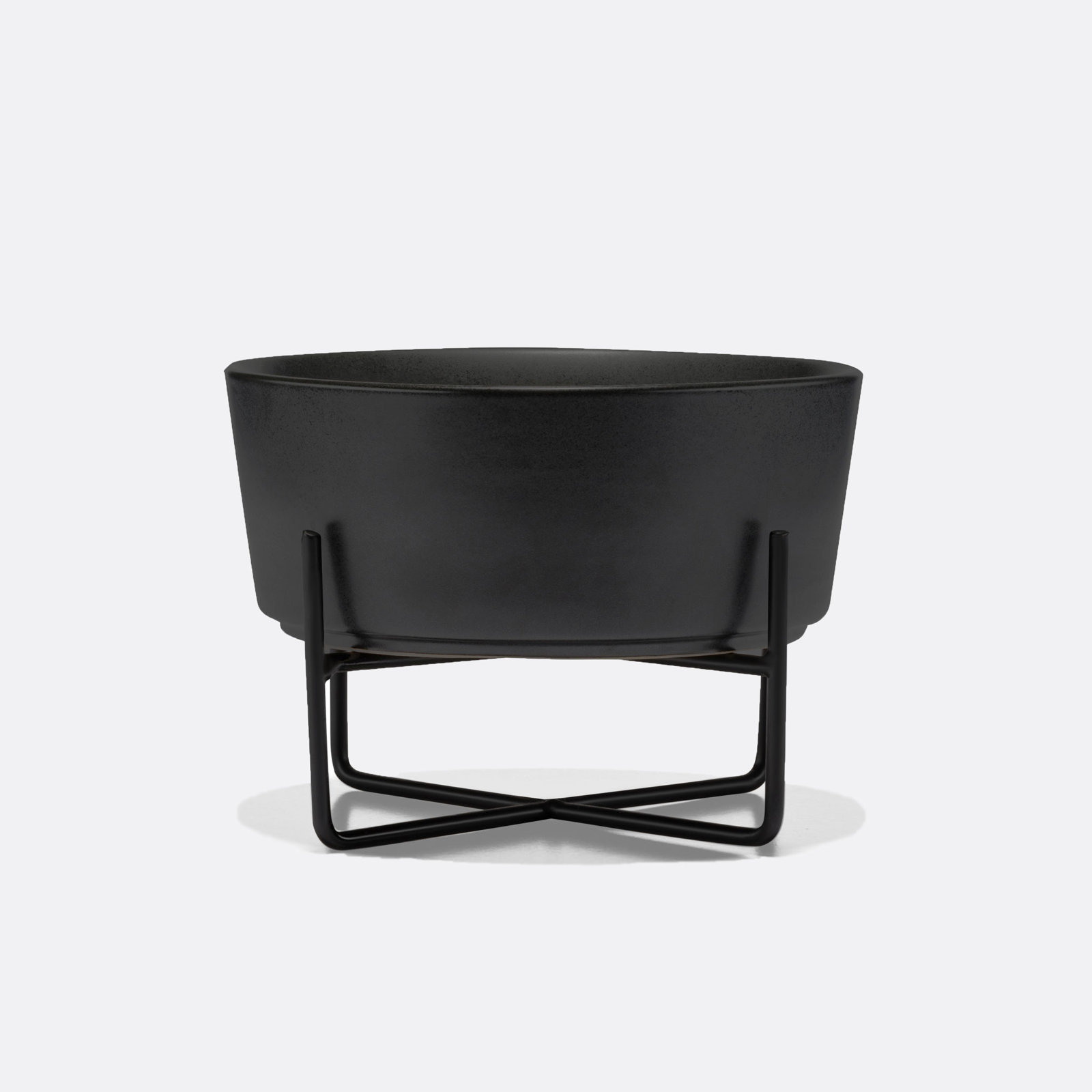 Jaylee Dog Bowl and Stand Set, Black, Medium (4 cups / 32 fl. oz.)