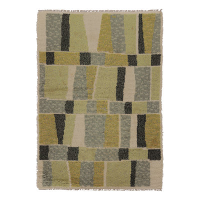 Scandinavian One-of-a-Kind 4'4x6'6 Hand Knotted Area Rug