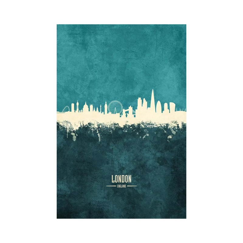 London England Skyline by Michael Tompsett - 1 Piece Wrapped Canvas Painting, 101.6 cm H x 66.04 cm W x 3.175 cm D