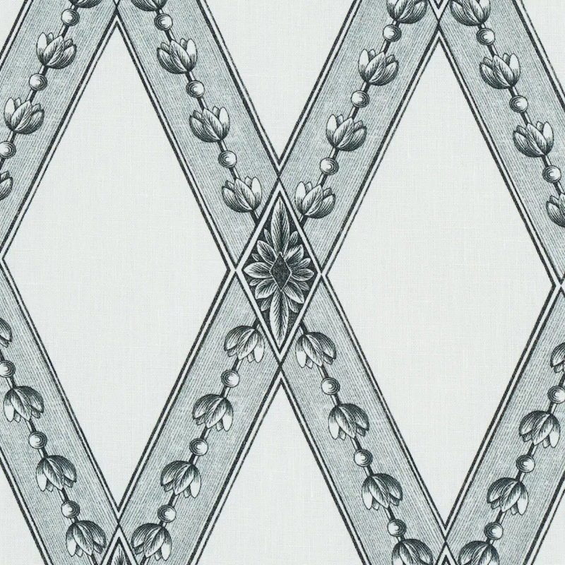 Toile Schumacher x Jill Lasersohn Les Losanges, Carbone