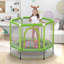 Trampoline hexagonale pour enfants avec enceinte sécuritaire-128767197