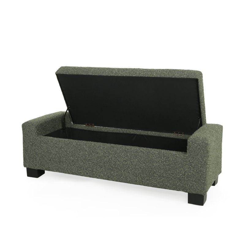 Repose-pieds rectangulaire en tissu 50 po, Vert noirci