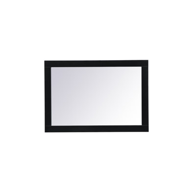 Rosenow Wood Flat Wall Mirror