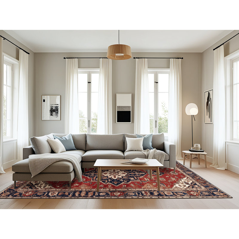 Tapis brun lavable à la machine, Rectangulaire 8 pi x 10 pi