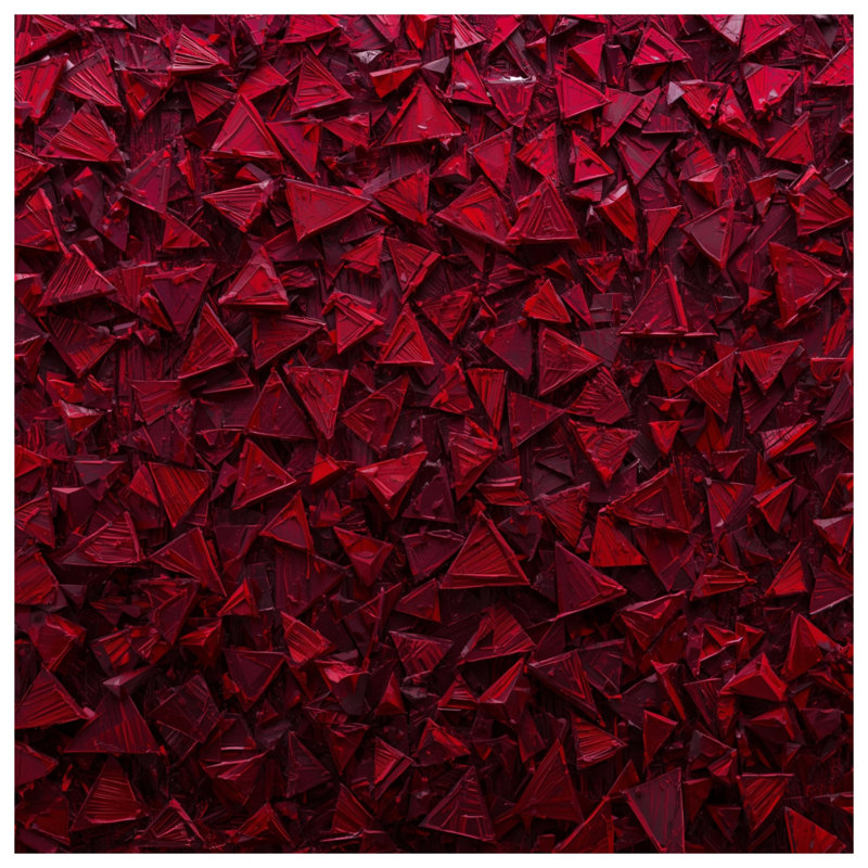 Rideaux de douche rouges à texture triangulaire extra longs, L 70 po x H 93 po