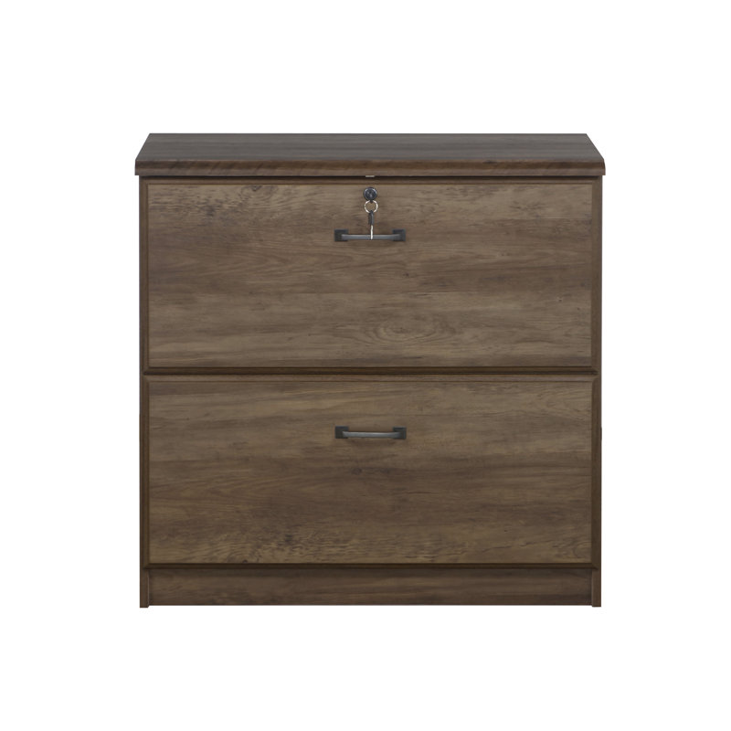 Summy 30.3'' Wide 2 -Drawer File Cabinet, Rustic Oak