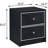 Black And Silver 2-Drawer Nightstand