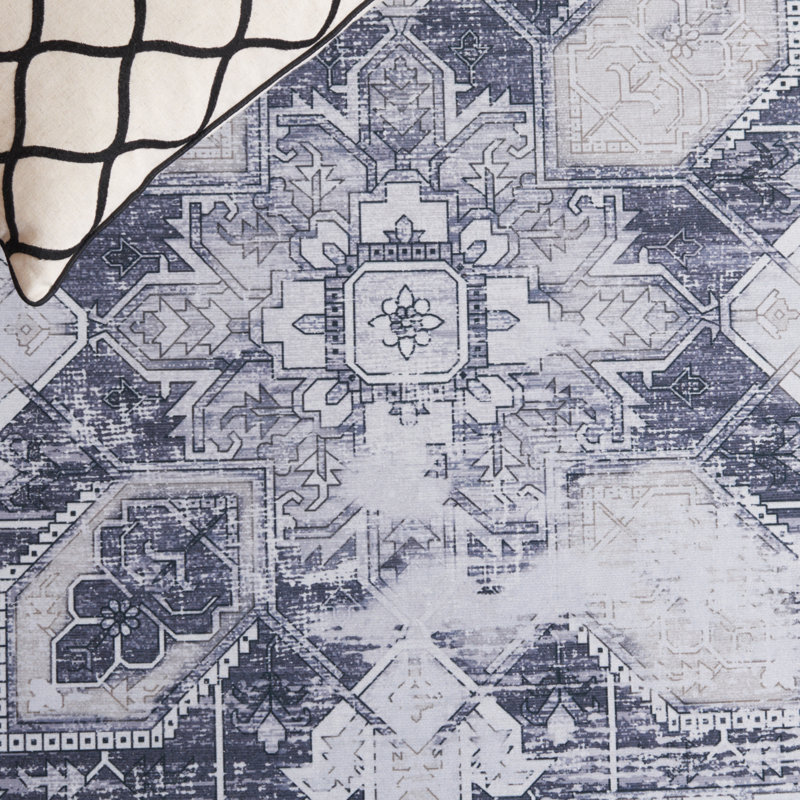 Mubarik Performance Machine Washable Oriental Rug, Square 8'