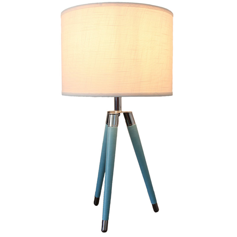 Lampe trépied 26,75 po Molinari, Noir, H 26,75 po x l 14 po x P 14 po, Gris clair