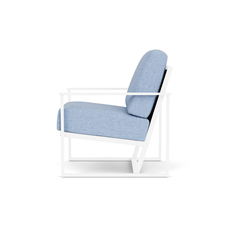 Summit Outdoor Lounge Chair, White, French Beige, Demo Skyway