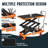 Hydraulic Lift Table Cart, 770lbs Capacity 59" Lifting Height, Double Scissor Lift Table with 4 Wheels and Non-Slip Pad, hydraulic lift table for Material Handling, Yellow-120147694