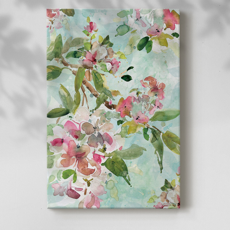 Fleurs de printemps I - Cavas enveloppés de galerie, H 18 po x l 12 po
