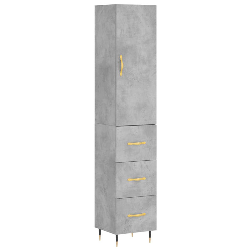Bossley 34.5cm Sideboard, Concrete Grey