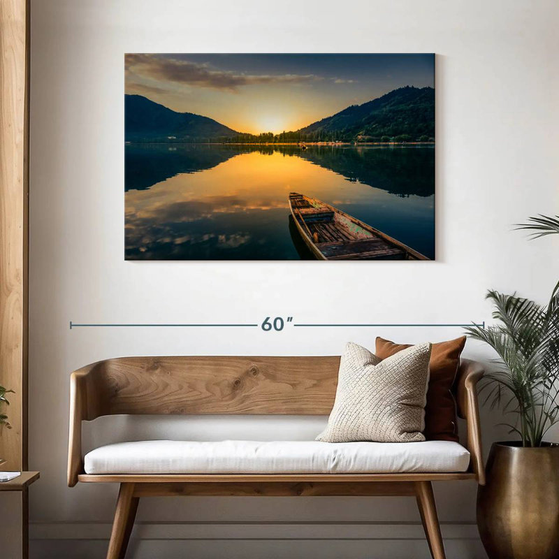 Paysage de lac Alvord Sunset, H 30 po x l 45 po