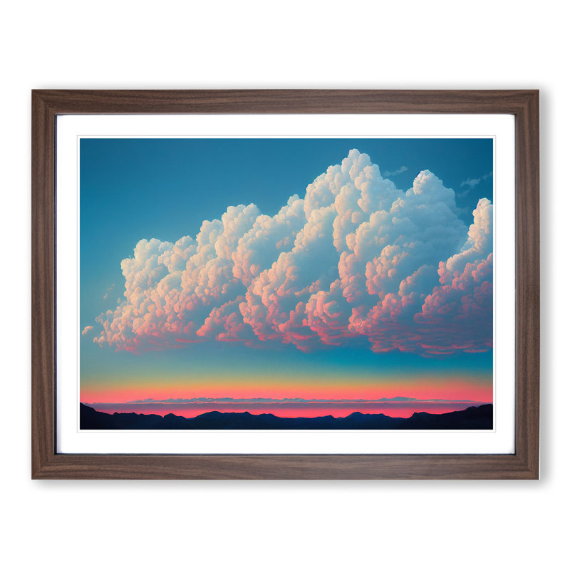 Glorious Clouds - Framed Print, 34cm H x 46cm W x 2cm D, Walnut