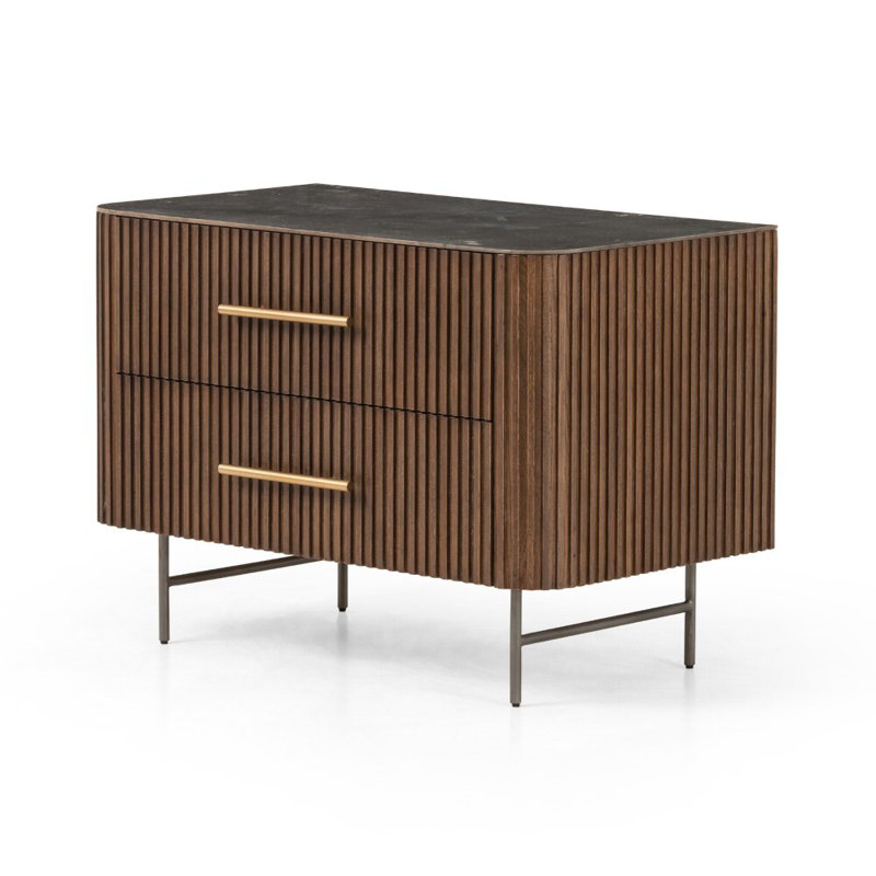 Fletcher 2 - Drawer Nightstand, Brown
