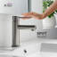 Robinet de salle de bain circulaire monotrou avec ensemble de bonde-61497404