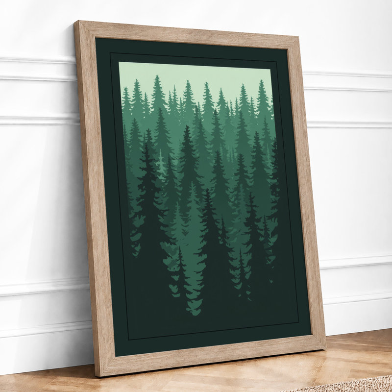 Quiet Northern Forest Scandinavian - Print, Oak, A4 - 29.7 x 21.0 cm