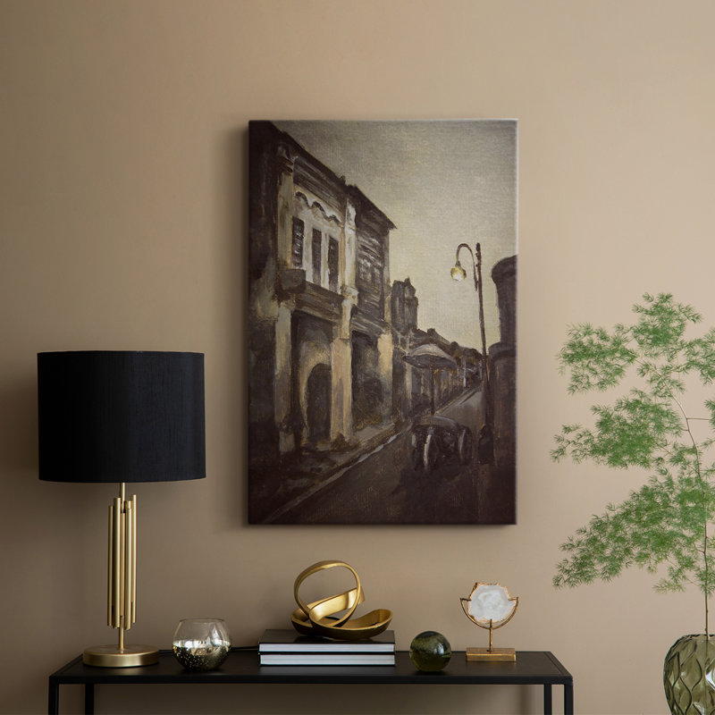 Paysage rétro Lxxix - galerie enveloppée de cavas, H 27 po x l 18 po