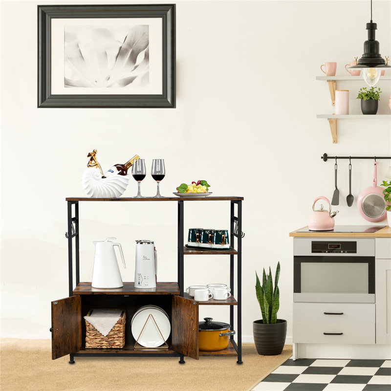 Étagère de boulanger standard en acier 35,43 po compatible avec les micro-ondes