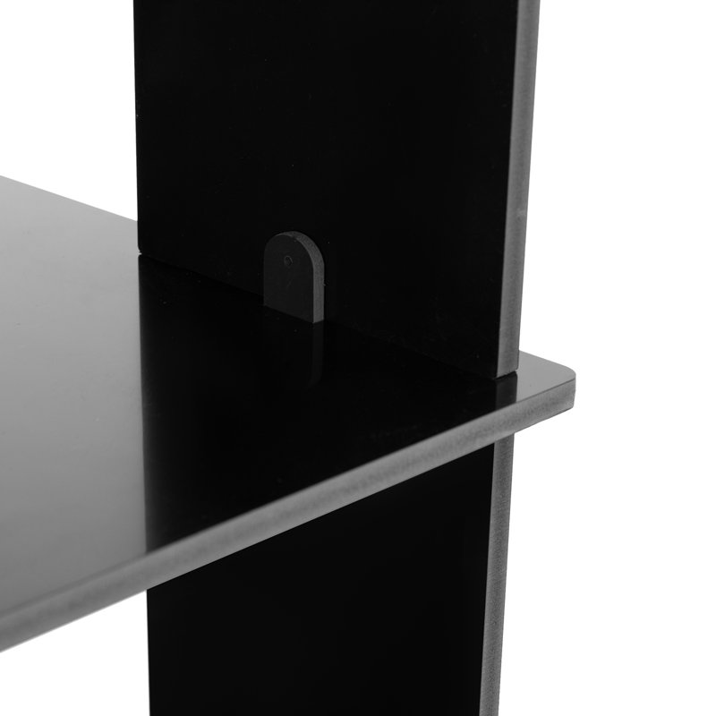 3-tier 38.19"H X 15.75"W / 4-tier 50"H X 15.75"W Corner Rotating Bookcase, (4 Shelves) 50"H x 15.75"W x 15.75"D, Black
