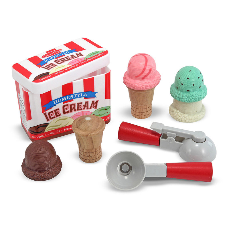 Scoop and Stack Ice Cream Cone Play Food Set