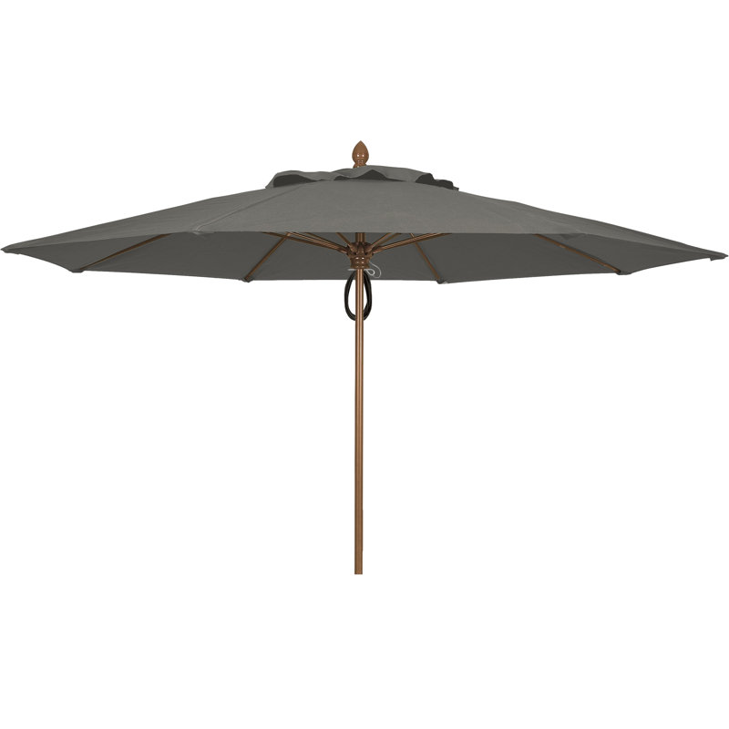 Parasol de marché 11 'Prestige, Bronze champagne, Sunbrella® gris anthracite