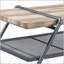Table basse Brantley Oak & Sandy Gray avec cadre en bois composite durable et structure en métal pour un style industriel rustique