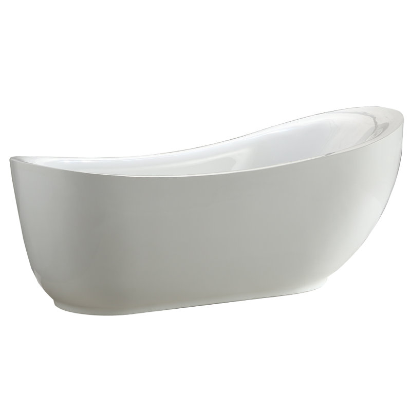 Everlie 71'' x 35'' Soaking Acrylic Bathtub