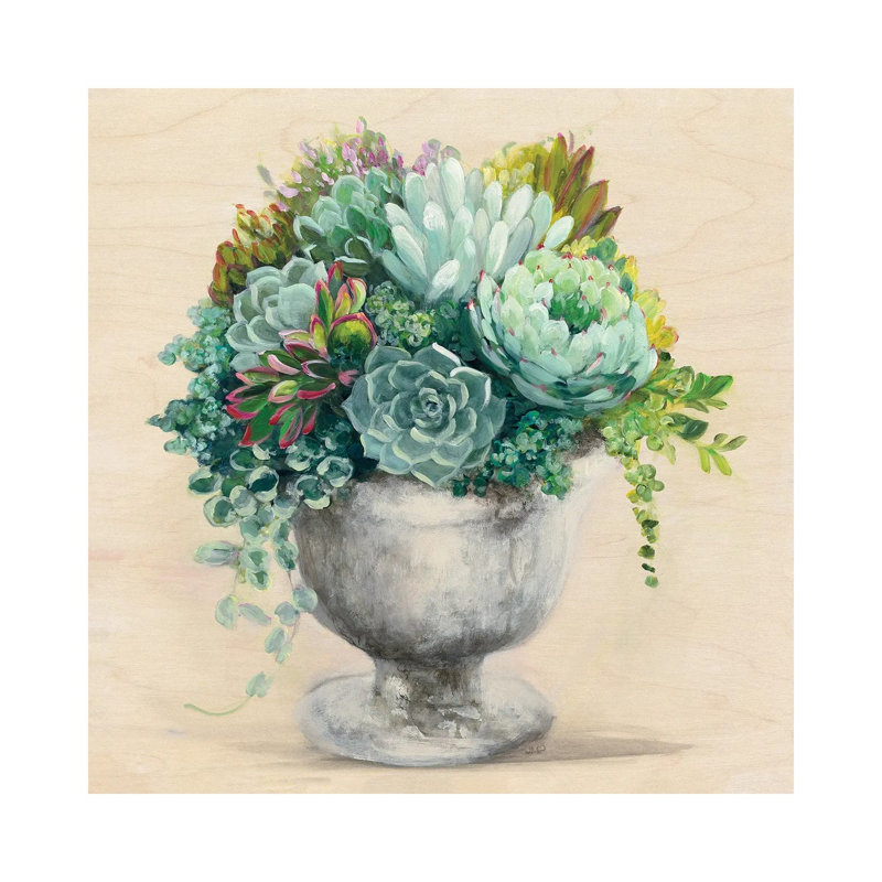 Festive Succulents I by Julia Purinton - Wrapped Canvas Painting, 45.72 cm H x 45.72 cm W