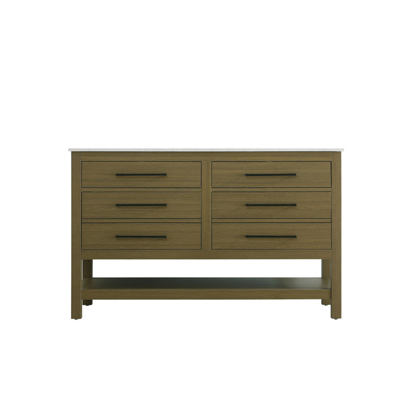 Meuble-lavabo simple 54 po_Moderne_VF60554, Brun châtaigne, 54"
