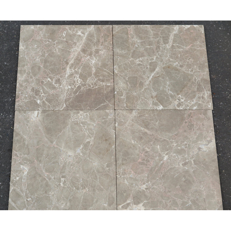Emperador 18 in. x 18 in. Polished Stone Tile