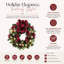 Festive Burgundy And Gold Holiday Wreath
