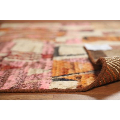 Tapis oriental marocain à motif géométrique abstrait 7 x 10