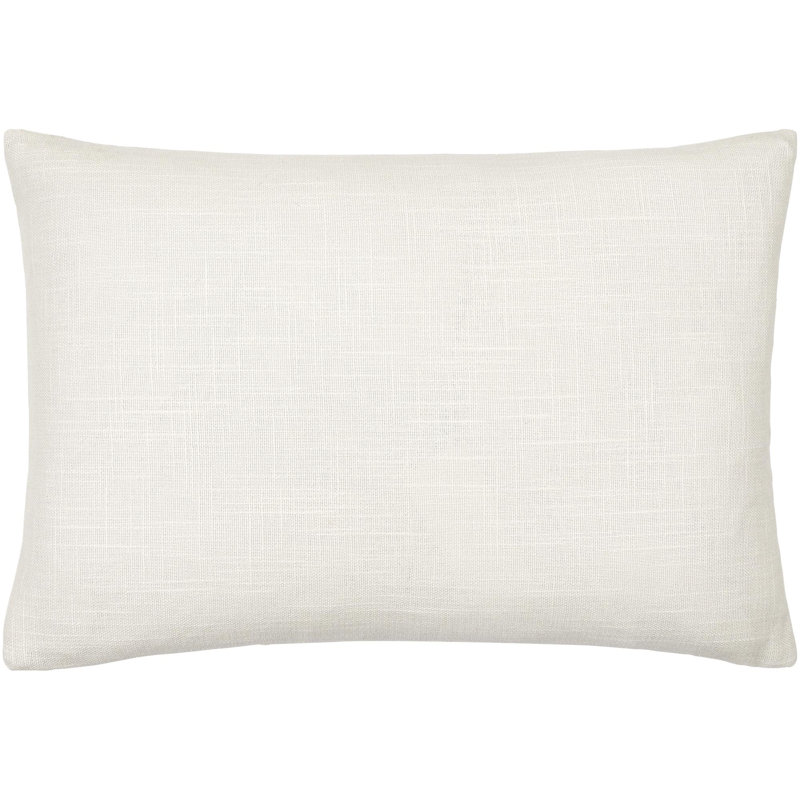 Coussin rectangulaire 100% coton Laurette, Ivoire, Housse de coussin seulement - sans coussin