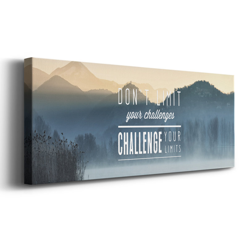 " Challenge Your Limits ", 20" H x 50" W x 1.5" D